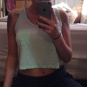 Aqua crop top